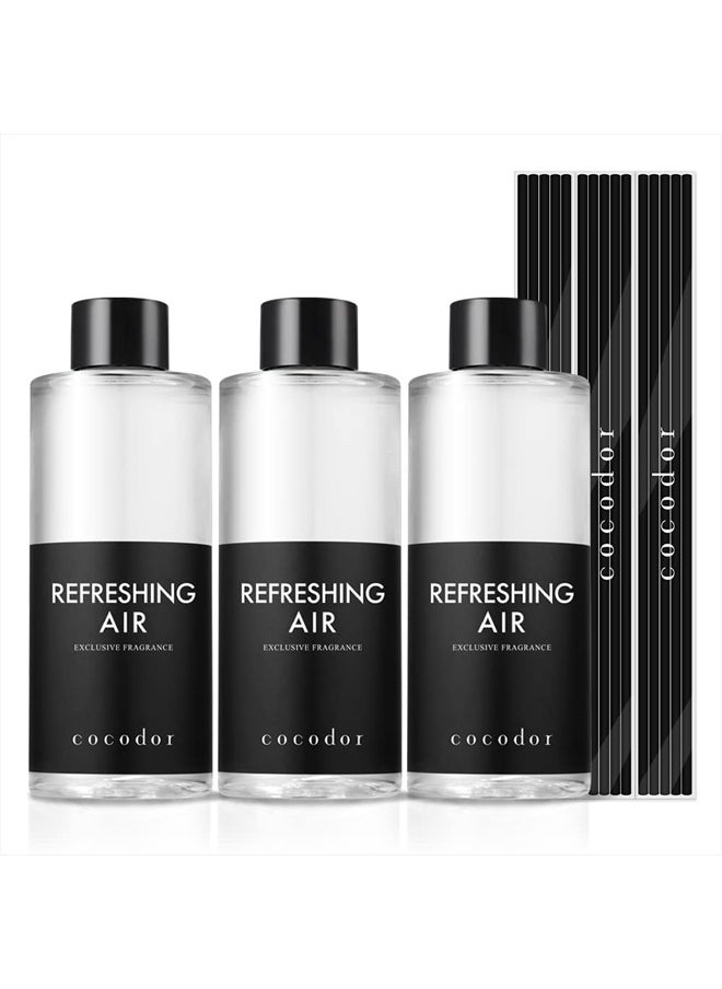 COCODOR Reed Diffuser Oil Refill/Refreshing Air/6.7oz(200ml)/3 Pack/Aroma therapy, Home Fragrance, Scented Oils, Oils for Reed Diffuser, Office Décor, Decoration