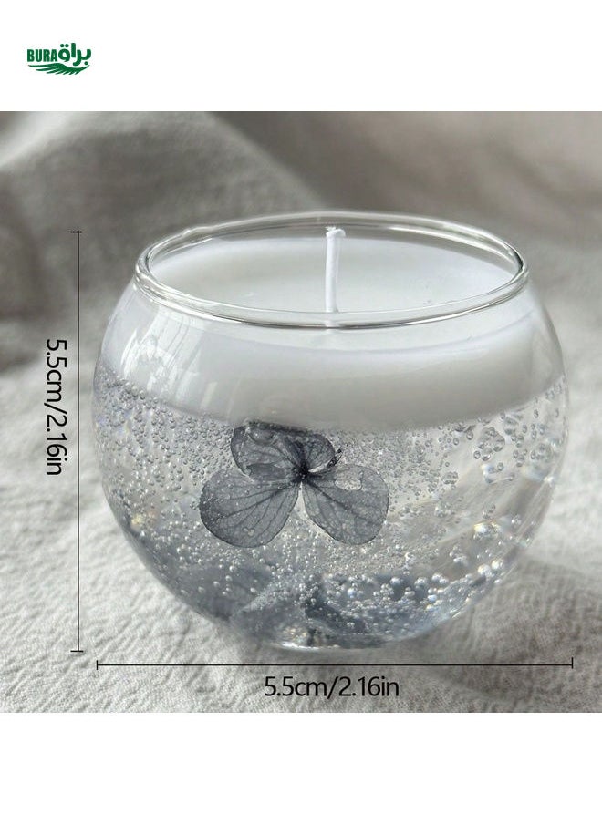 1 Piece Floating Immortal Flower Aromatherapy Candle Natural Soybean Wax Wedding Souvenir Creative Birthday Gift Dried Flower Jelly Decoration Wax Halloween, Spooky, Autumn, Festival, Holiday Christmas, Winter, Holiday, Festival