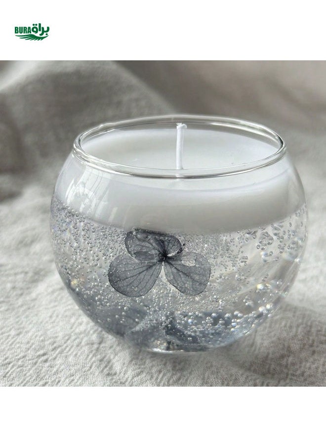 1 Piece Floating Immortal Flower Aromatherapy Candle Natural Soybean Wax Wedding Souvenir Creative Birthday Gift Dried Flower Jelly Decoration Wax Halloween, Spooky, Autumn, Festival, Holiday Christmas, Winter, Holiday, Festival