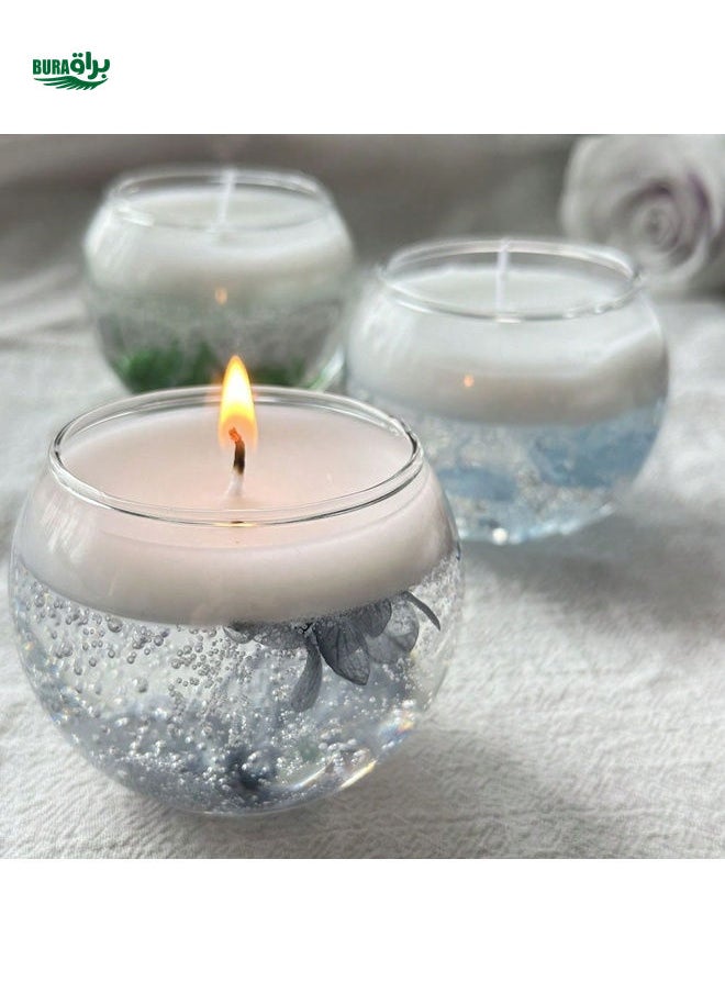 1 Piece Floating Immortal Flower Aromatherapy Candle Natural Soybean Wax Wedding Souvenir Creative Birthday Gift Dried Flower Jelly Decoration Wax Halloween, Spooky, Autumn, Festival, Holiday Christmas, Winter, Holiday, Festival