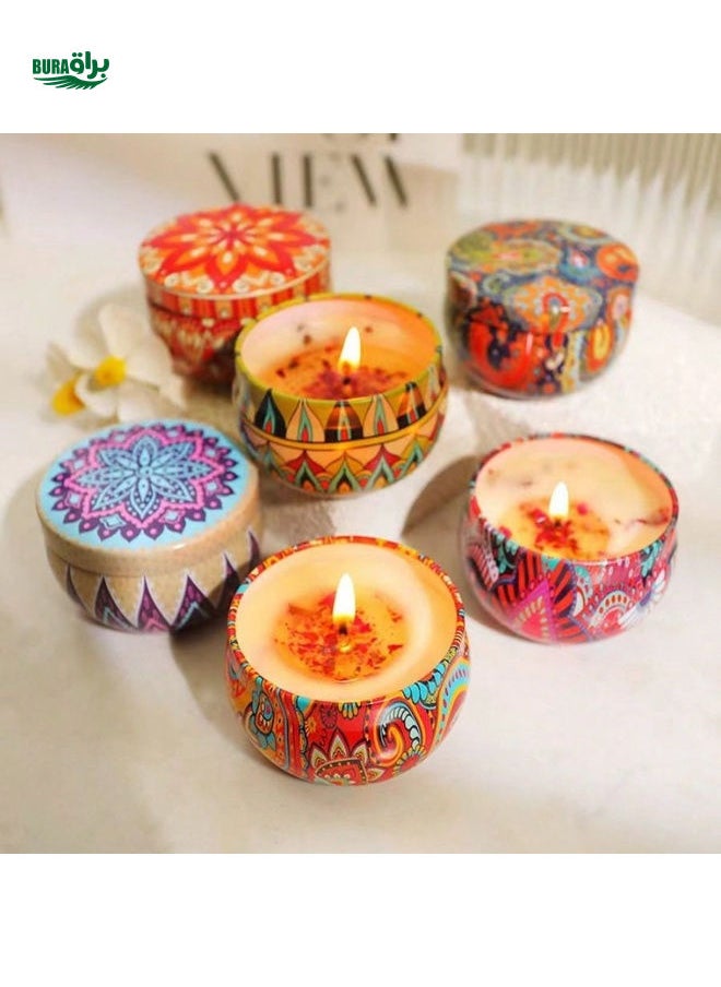 4pcs Scented Candles Set With Box, Random Color