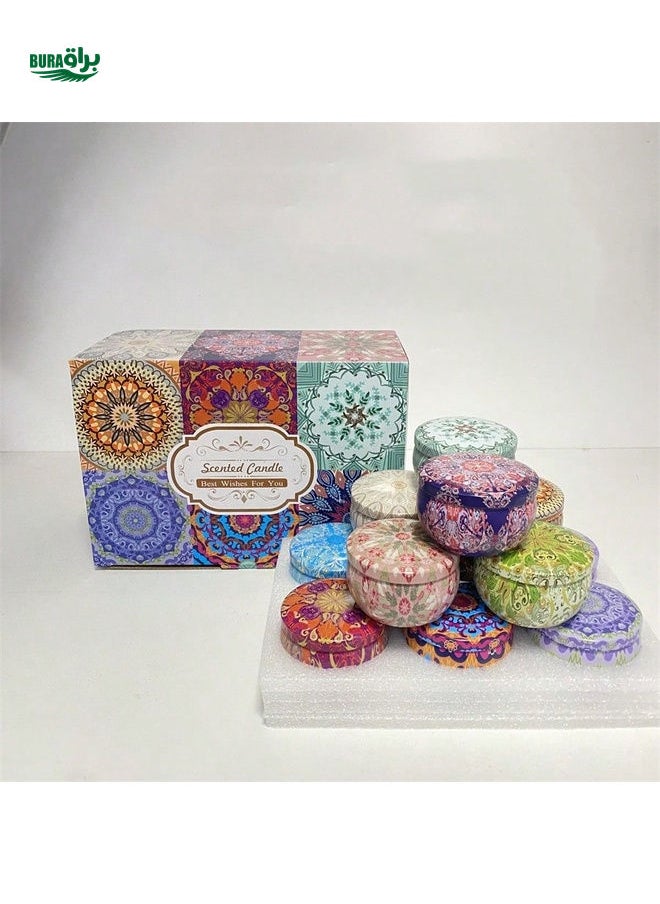 Aromatherapy Soy Candle 4/6/8/9pcs Set Combination  Scented Candles Gifts Box Set For Women,16oz Soy Wax Lavender Vanilla Lemon Rose Aromatherapy Candles For Family,Yoga,Christmas,Birthday,Mother's Day Present