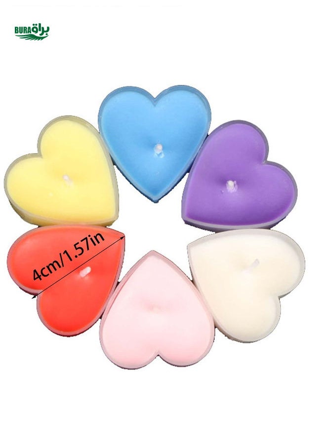 9pcs Heart Shaped Scented Candles For Proposal And Birthday