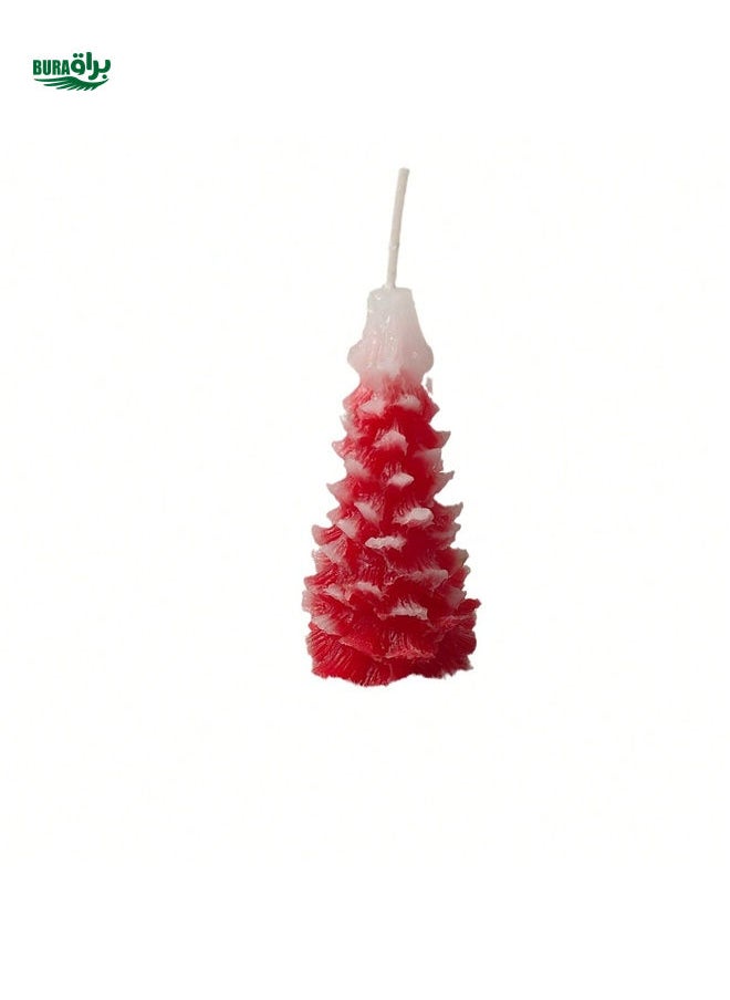 1pc Handmade Christmas Tree Shaped Scented Candle, Home Decor. May Have Minor Color Difference.