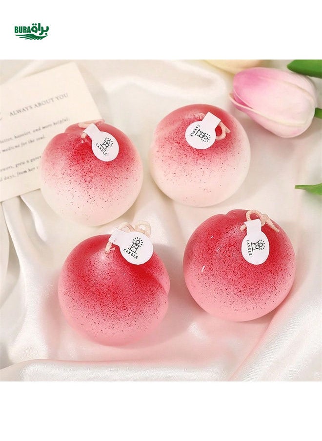 1pc Peach-Shaped Scented Candle, Creative Imitation Fruit Fragrance Home Decor Gift