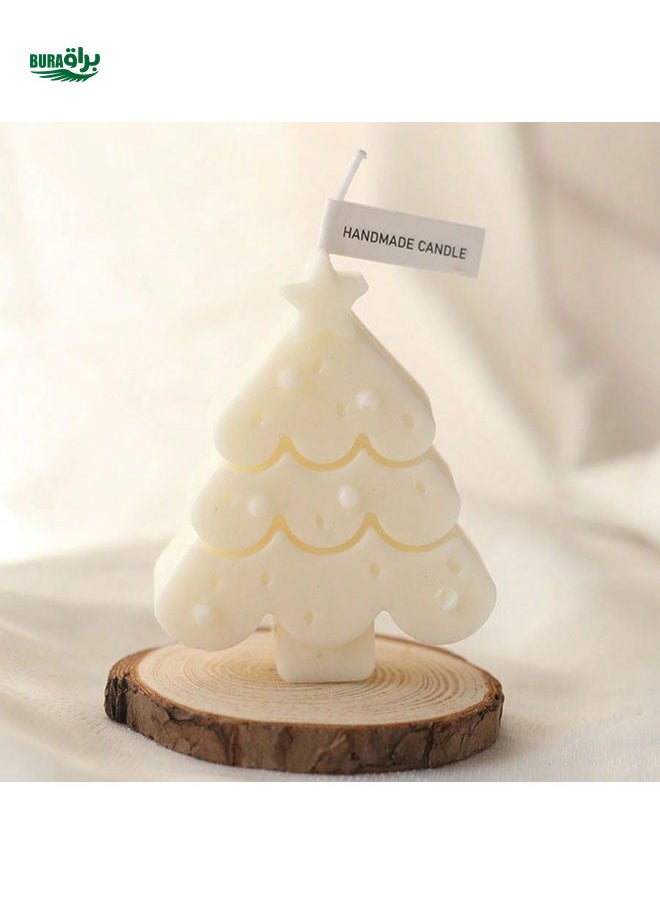 1pc Christmas Tree Scented Candle, Home/Party/Kitchen/Bedroom Decor, Fragrant Ornament & Gift