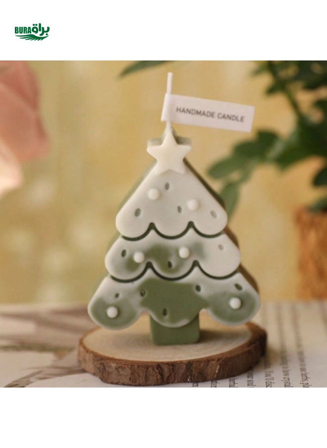 1pc Christmas Tree Scented Candle, Home/Party/Kitchen/Bedroom Decor, Fragrant Ornament & Gift