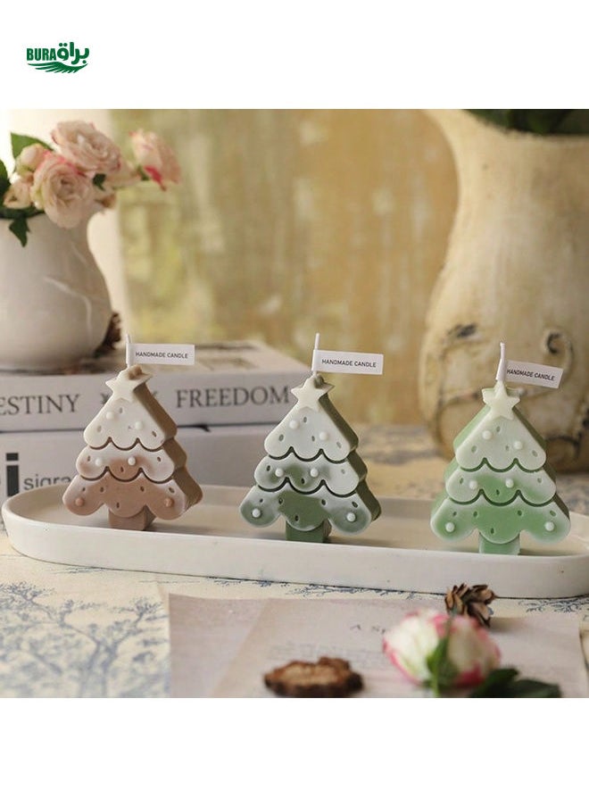 1pc Christmas Tree Scented Candle, Home/Party/Kitchen/Bedroom Decor, Fragrant Ornament & Gift