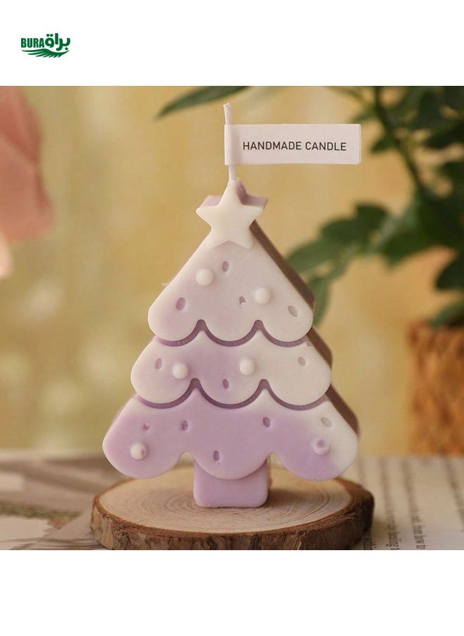 1pc Christmas Tree Scented Candle, Home/Party/Kitchen/Bedroom Decor, Fragrant Ornament & Gift