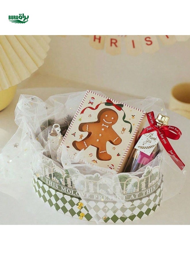 1pc Gingerbread Man Scented Candle Gift Box, Warm Winter Christmas Decoration, Elegant Small Size, Great Gift Choice