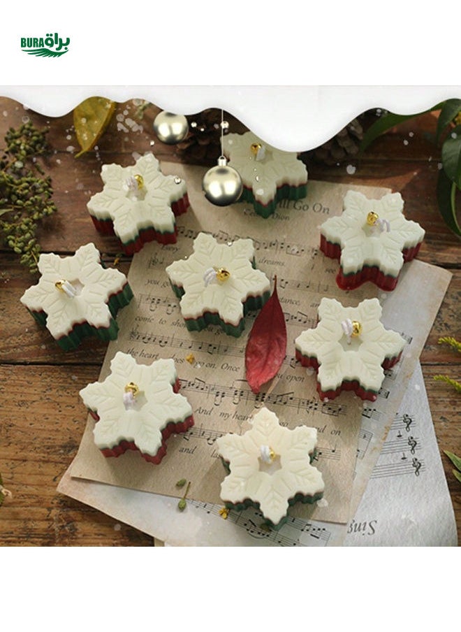 New Arrival Christmas Snowflake Scented Candle, Cozy Ambiance, Creative Shape Gift For Christmas