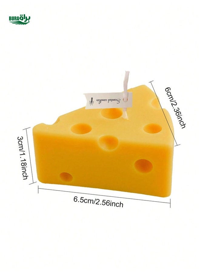 1pc Imitation Cheese Scented Candle, Creative Home Decor Prop, Gift