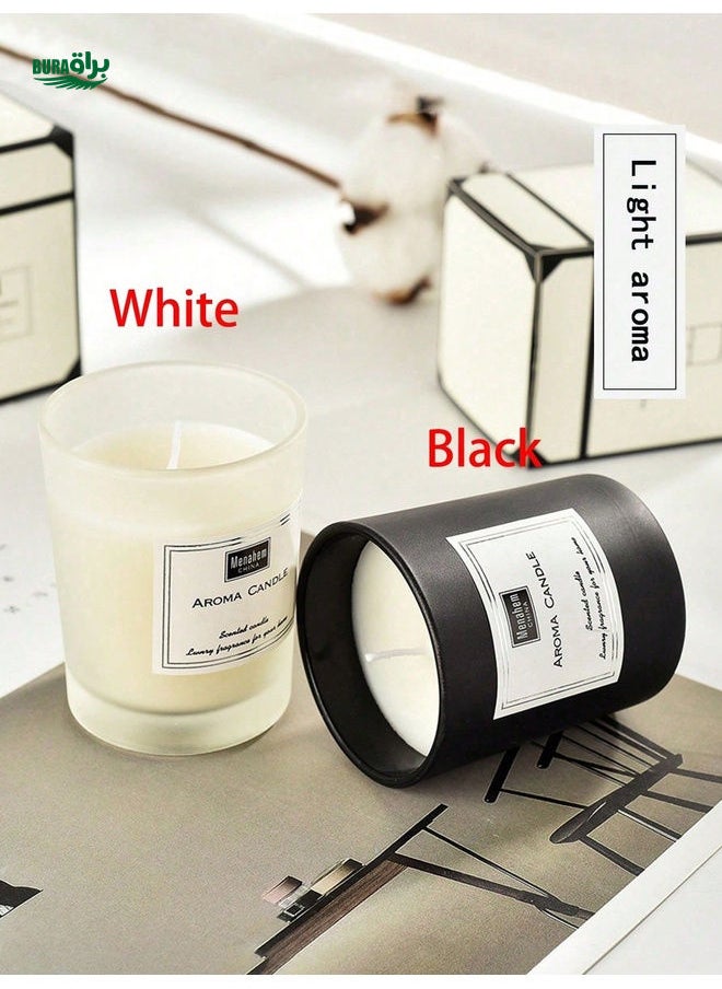 1pc Plant Wax Aromatherapy Candle Smokeless And Odorless Indoor Candle Aromatherapy Glass Cup Romantic Aromatherapy Candle