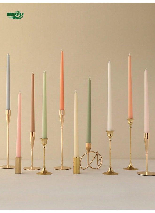 4pcs Set Taper Candles Decorative, Dinner Candle Set Smokeless And Dripless Household, Wedding, Party, And Home Decor Candlesticks,Halloween,Spooky,Autumn,Christmas,Winter,Holiday,Festival