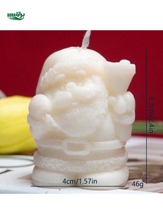 1pc Santa Claus Shaped Scented Candle, Handmade Home Decor, Slight Color Difference