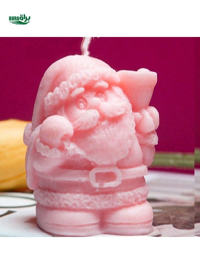 1pc Santa Claus Shaped Scented Candle, Handmade Home Decor, Slight Color Difference