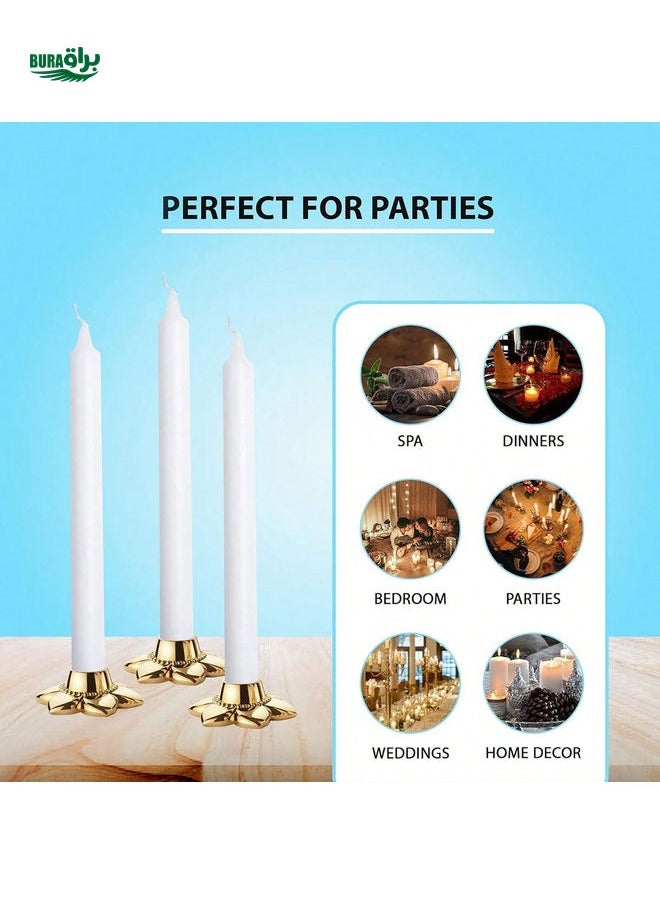 10pcs 1.2CM Diameter Emergency Lighting Round Cylinder Candles, Suitable For Bar, Restaurant Atmosphere Decoration, Burn Time Up To 2 Hours