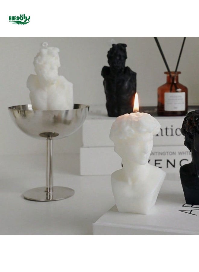 1 Pc Mini David Statue Scented Candle, Art Statue Creative Handmade Candle,Desktop Art Ornaments Decoration