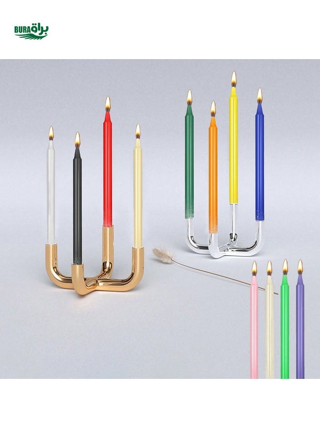 12pcs/24pcs/36pcs Colorful Straight Candles, Each Burning For 2 Hours, Odorless, Suitable For Home Decor, Dining Table Decoration, Birthday Party, Wedding Ceremony, Proposal, Holiday Photography, Gift