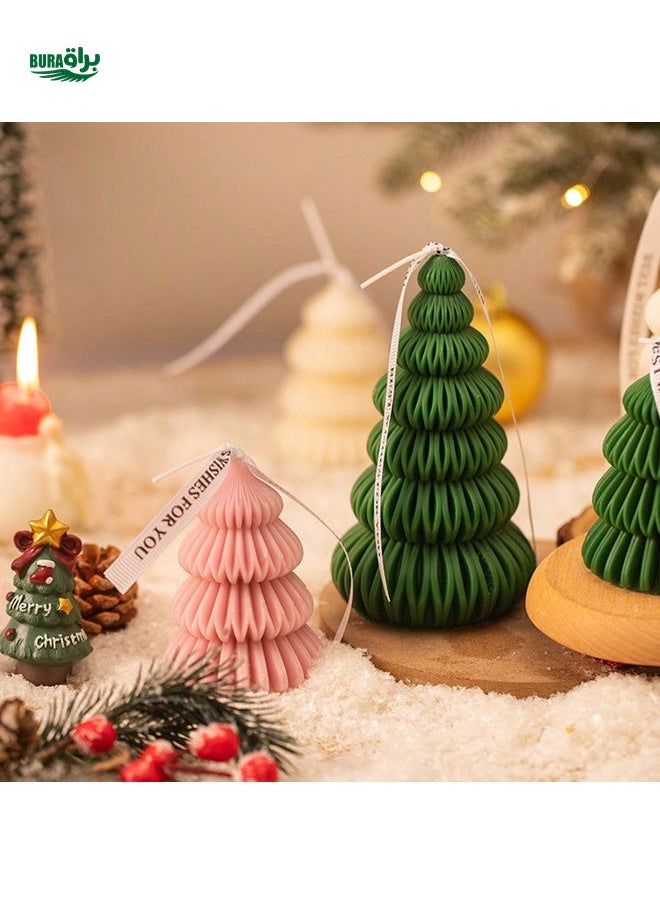 1pc Origami Christmas Tree Scented Candle, Creative Home Decor Gift