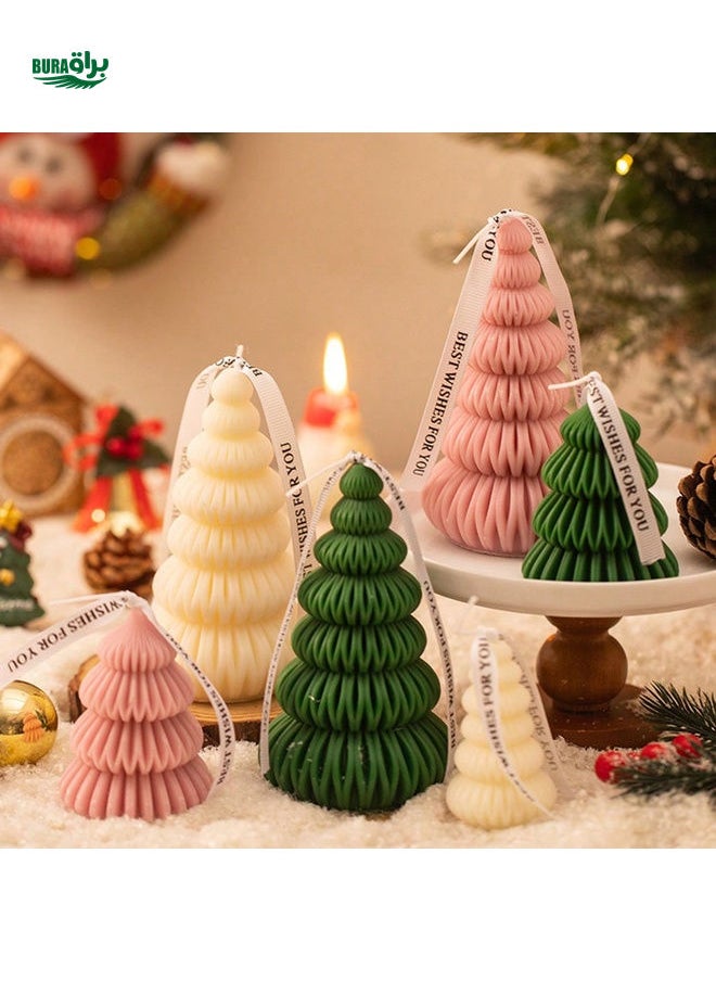 1pc Origami Christmas Tree Scented Candle, Creative Home Decor Gift