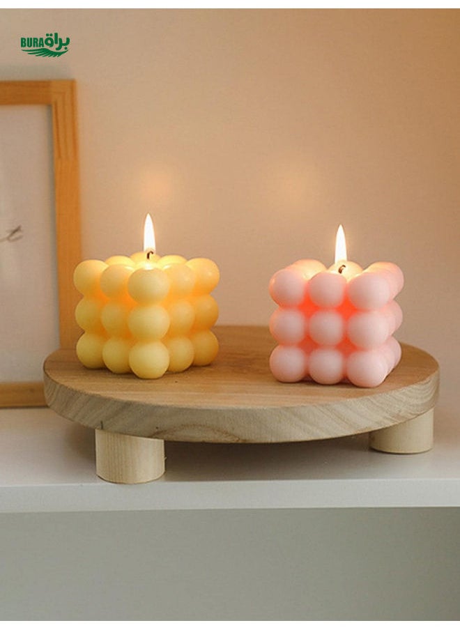 1pc Creative Ball-Shaped Soy Wax Aromatherapy Candle, High-End Wedding Favor Gift, Handmade Decorative Aromatherapy Candle, Home Fragrance Candle Decoration