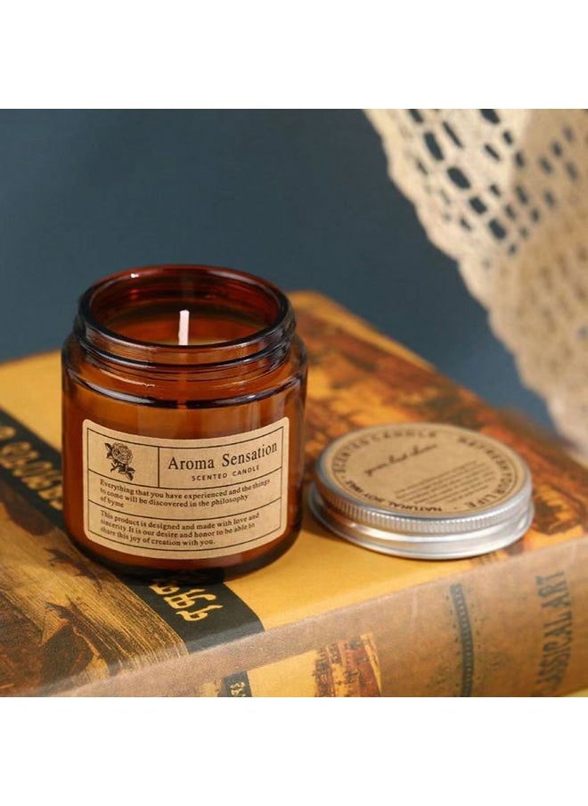 1pc Handmade Niche Tea-Color Candle, Scented Candle Gift, Smokeless Romantic Fragrance Candle