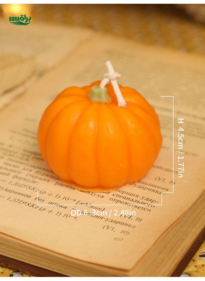 1pc Halloween Pumpkin Scented Candle, Suitable For Party Decor, Can Be Used As Photo Prop, Creative Soy Wax Aromatherapy Candle, Ideal Gift For Friends