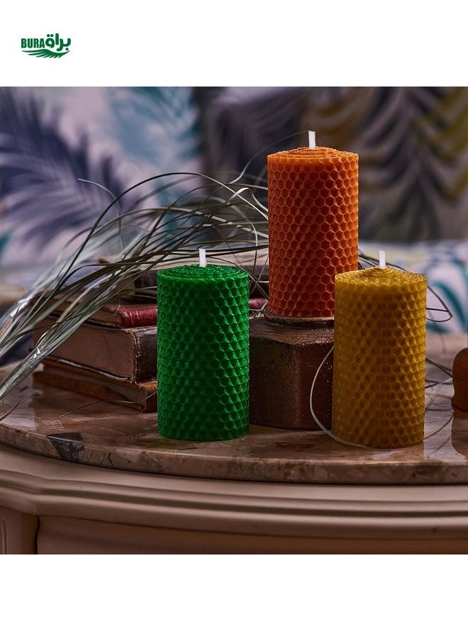 Set Of 7 Beeswax Candles In 7 Colors - Candles For Home Decor, Dinner, Party And Meditation (7 Colors, 7 Pcs, 2 X 1.2 In)