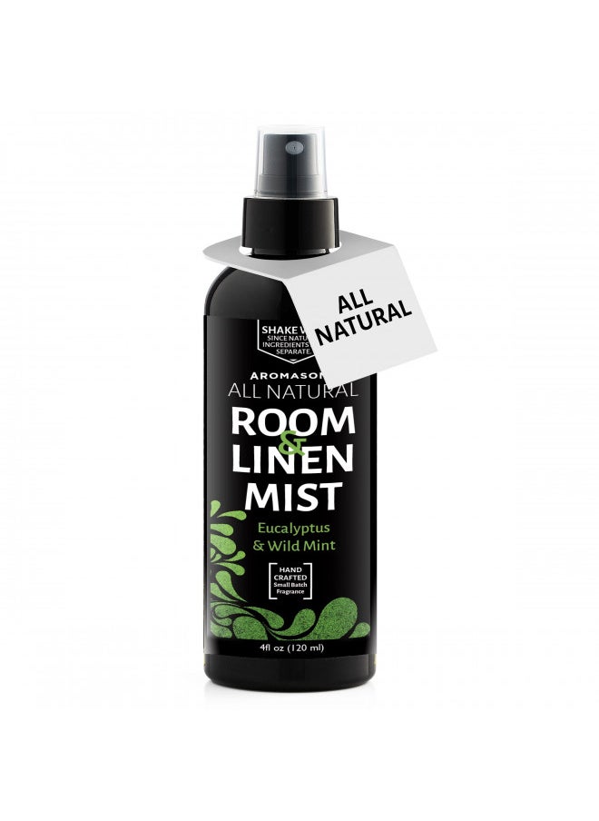 Aromasong Eucalyptus & Wild Mint Linen and Room Spray, Natural Aromatic Mist, Relax Your Body & Mind, Perfect as a Bathroom Spray Air Freshener Pillow Mist