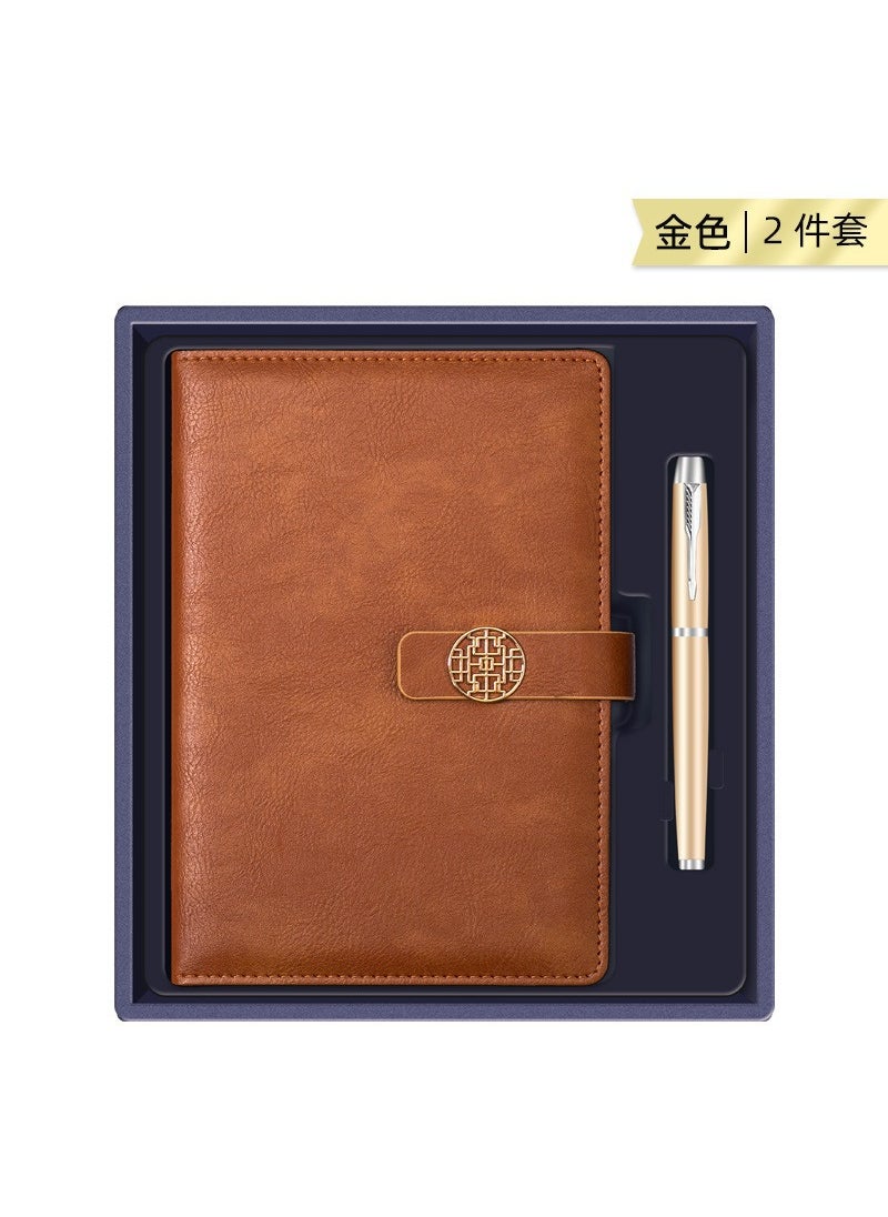 Custom Business Gift Sets for Corporate Events Gold-National Tide Button Round Pen