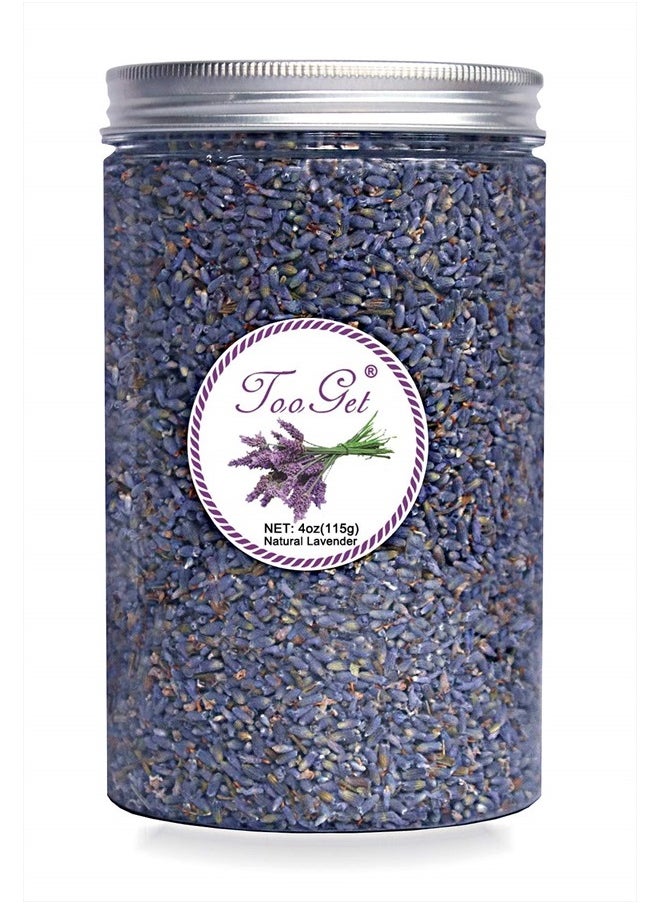 Culinary Dried Lavender Buds, 100% Raw Highland Grow Lavender Flowers, Ultra Blue Premium Grade Lavender with Food Grade PET Plastic Bottle (4 OZ)