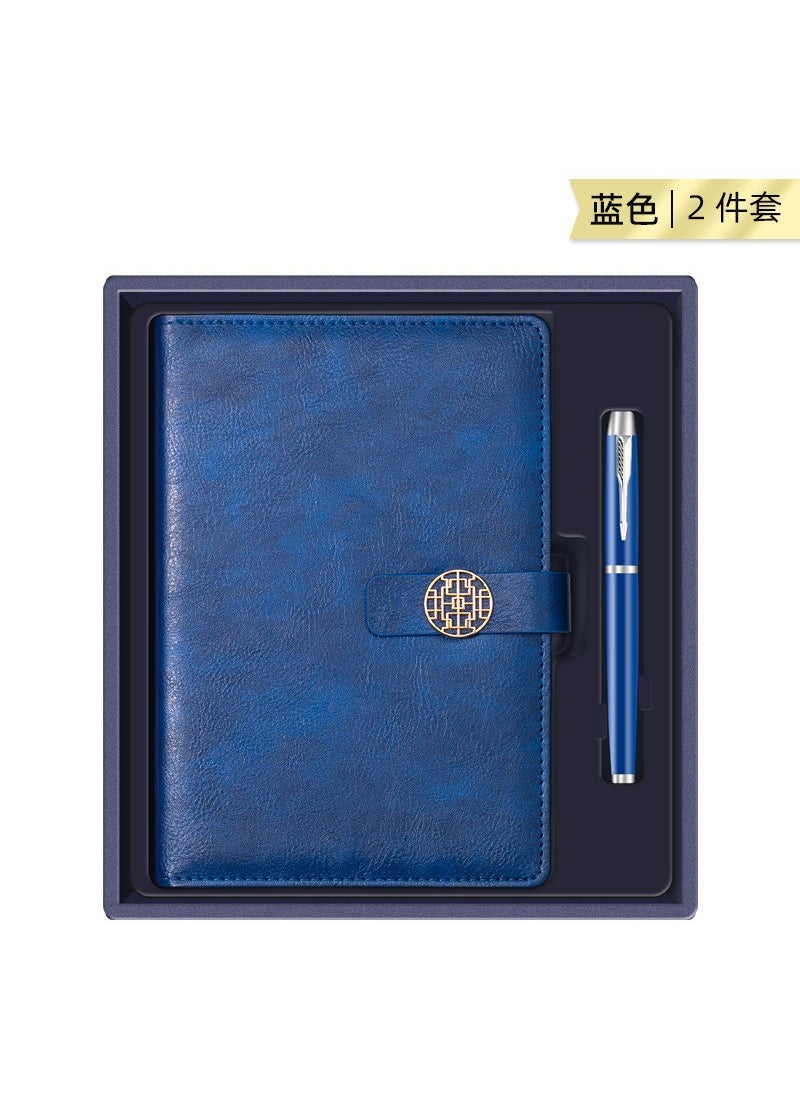 Custom Business Gift Sets for Corporate Events Blue-National Tide Button Round Pen