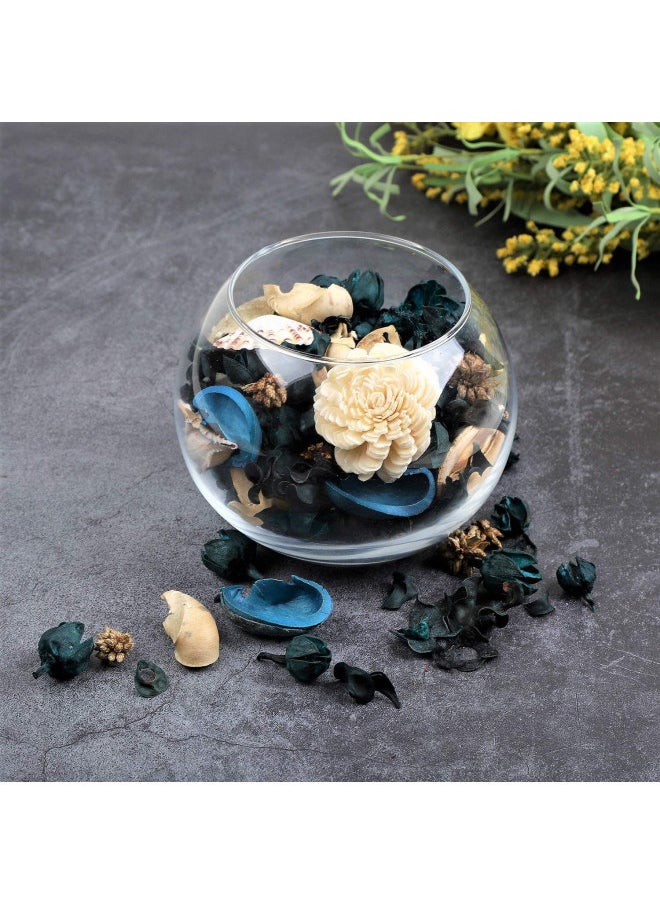 Qingbei Rina Summer Potpourri,Ocean Scent Potpourri Dried Flower,Decorative Bowl Vase Filler, Home Fragrance Sachet, Beach Coastal Breeze Decor,9.8 Oz(Blue)