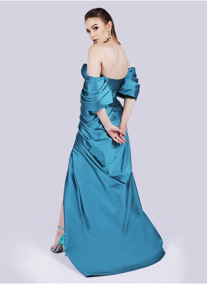 Enchanted- Puff Sleeves Corset Gown