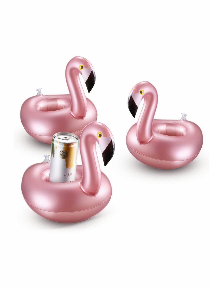 12PCS Hawaiian Party Decorations, Giant Inflatable Flamingo Pool Float Rose Gold Swim Ring Flamingo Float Water Toy For Fun，12 Pack Inflatable Flamingos Pink Pool Toys