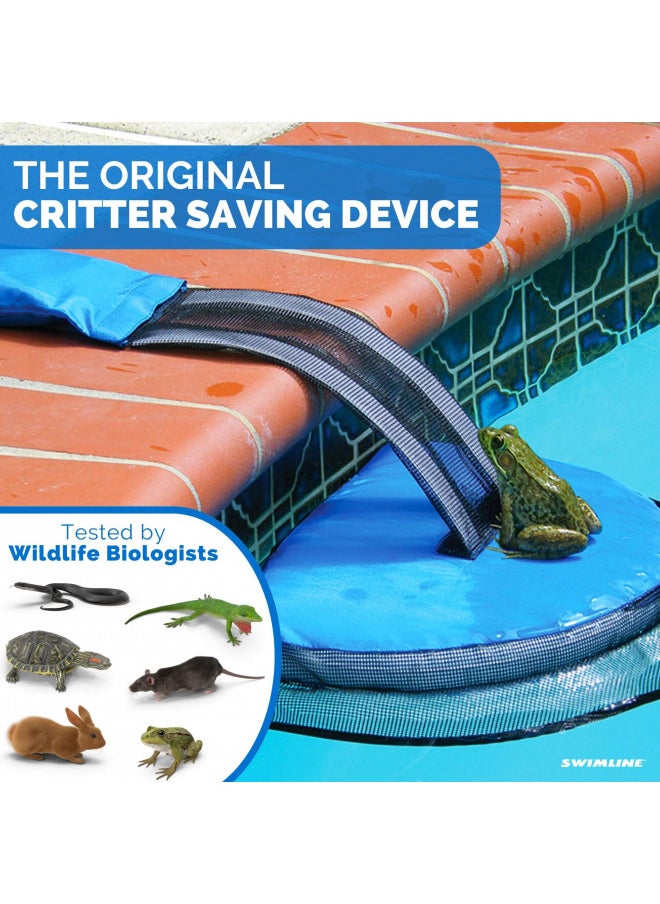 SWIMLINE HYDROTOOLS ORIGINAL 70200 FrogLog Animal Saving Escape Ramp For Pools & Spas | For All Small Animals Entering The Pool | Heavy Duty Material & Long Lasting | Reduces Pool Maintenance