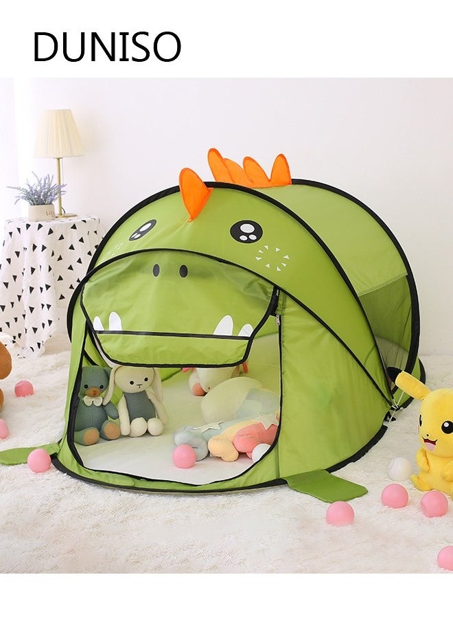 Kids Play Tents Collapsible Tent for Girls Boys Children Play Fun Large Playhouse Pop Up Birthday Toys Indoor Outdoor Yard Beach Baby Travel Bed (Dinosaur )