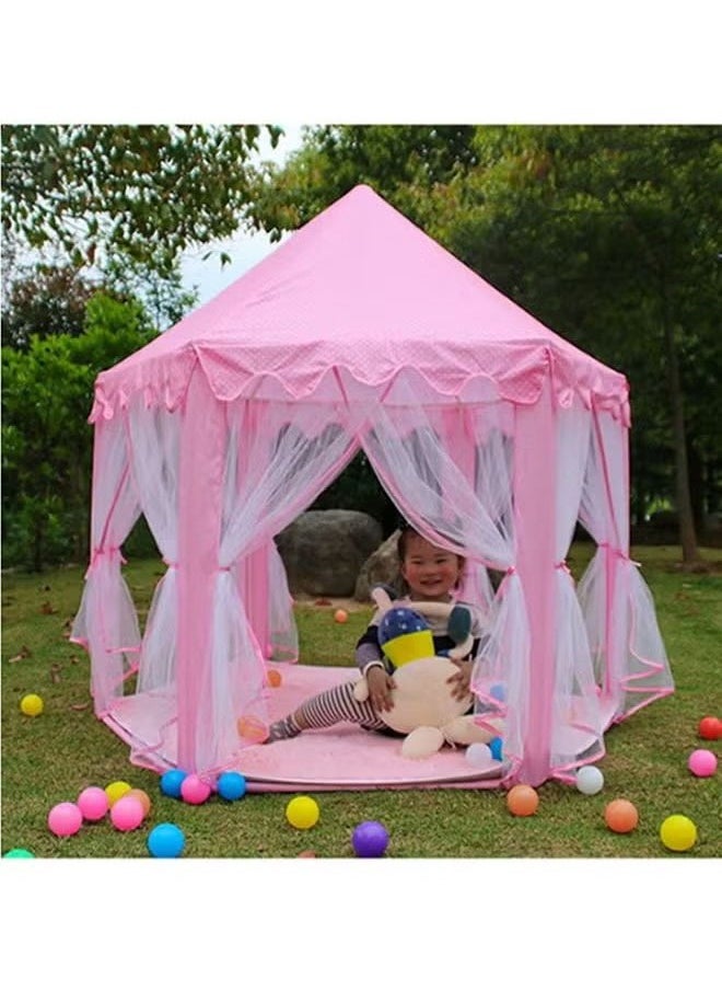 Children's hexagonal Princess Castle tent indoor and outdoor amusement tent children's toys pink