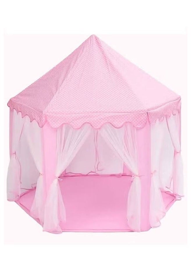 Children's hexagonal Princess Castle tent indoor and outdoor amusement tent children's toys pink