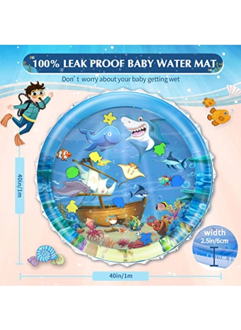 Baby Tummy Time Water Play Mat, Infant Baby Water Mat Toys for 0 3 6 9 12 Months Newborn Infant Toddler Boy Girl