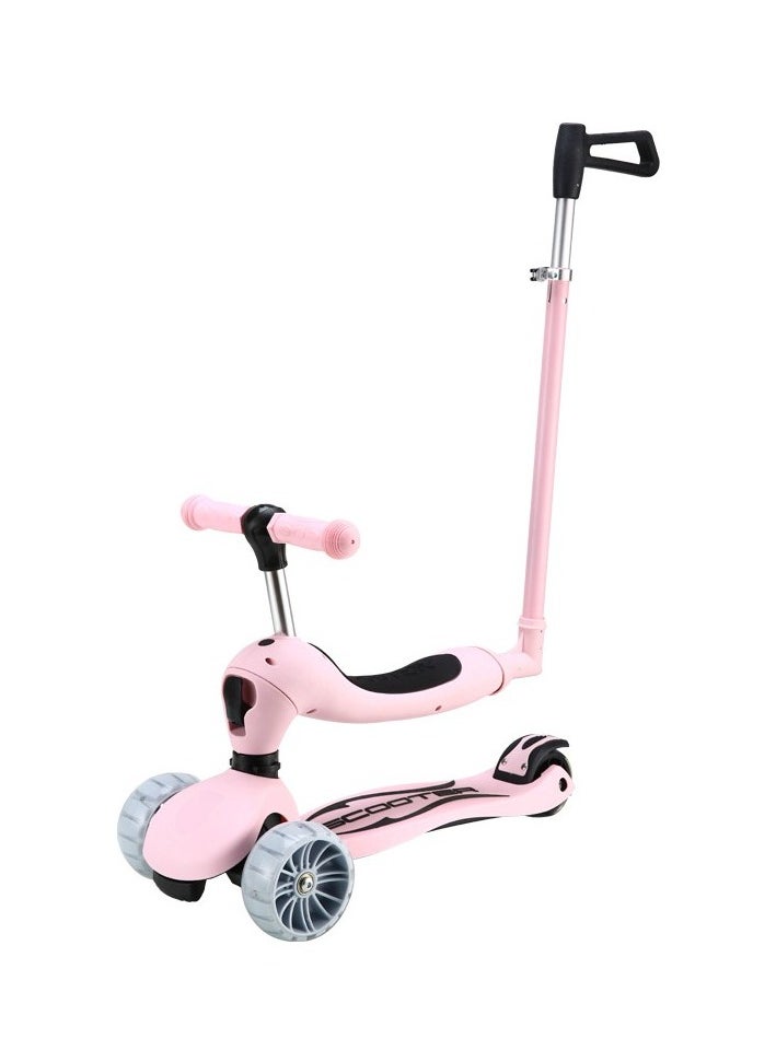 Multifunctional Child Scooter Colour:Light pink model:Children's Outdoor Sports Three -wheeled Scooter