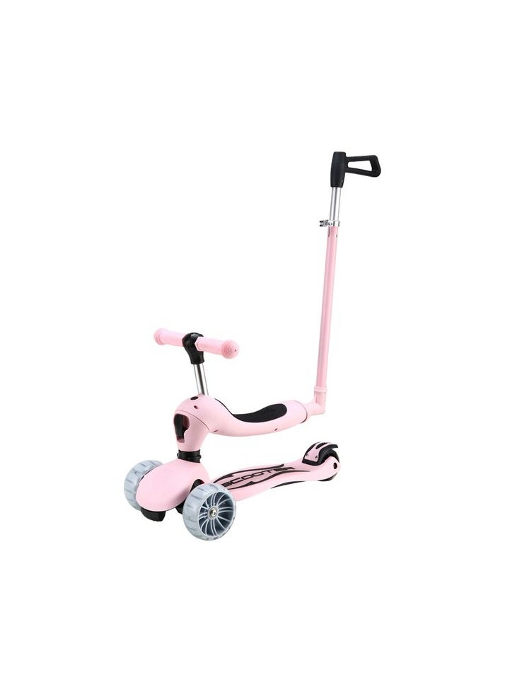 Multifunctional Child Scooter Colour:Light pink model:Children's Outdoor Sports Three -wheeled Scooter