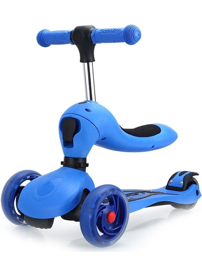 BUYFUN 4-wheeled Child Scooter 1-2-6-8 years old Colour:Blue