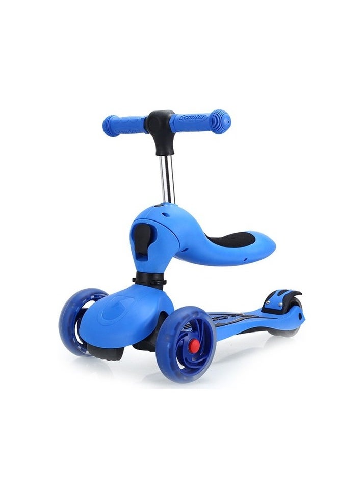 BUYFUN 4-wheeled Child Scooter 1-2-6-8 years old Colour:Blue