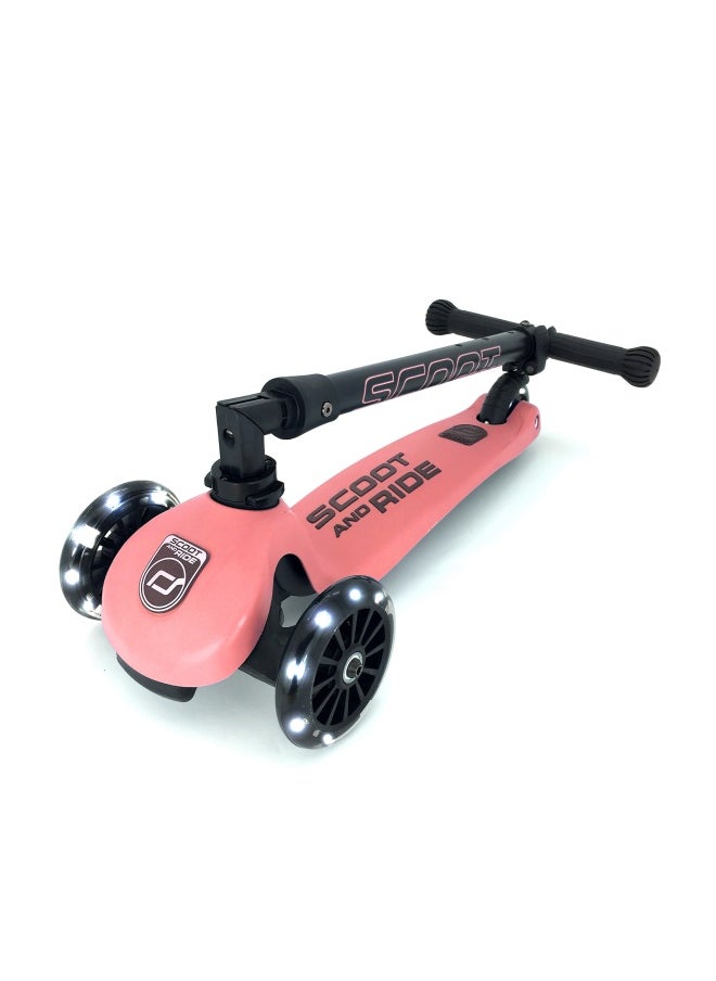 Scoot & Ride Highwaykick 3 LED Peach