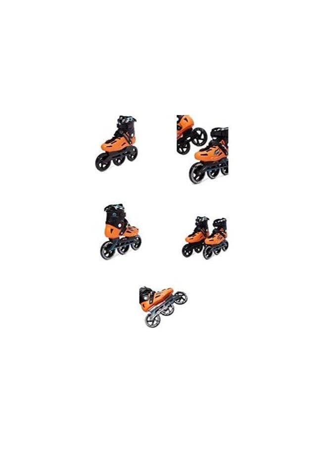 Skate shoes Equipped with three wheels Orange balloon