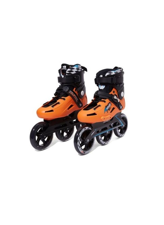 Skate shoes Equipped with three wheels Orange balloon