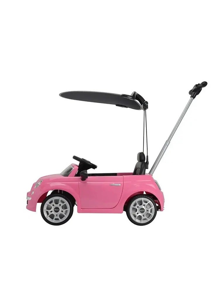 3-in-1 Push Car Handle W/ Canopy - Pink