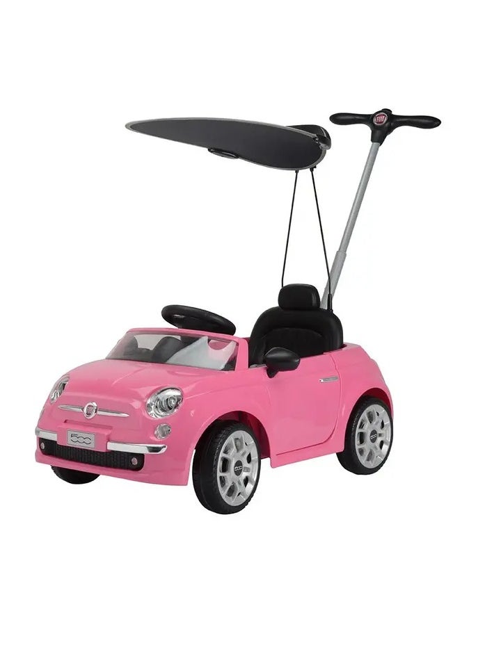 3-in-1 Push Car Handle W/ Canopy - Pink